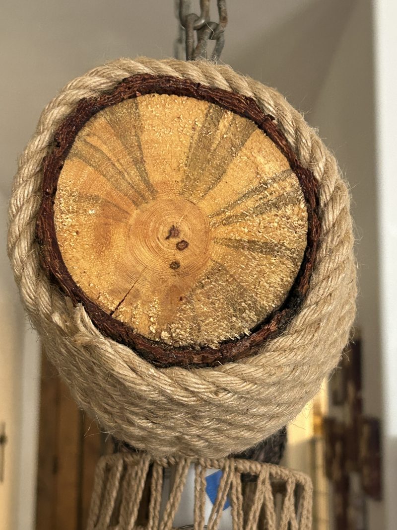 Rustic Log Chandelier – Handcrafted Elegance with Warm Glow - Image 16