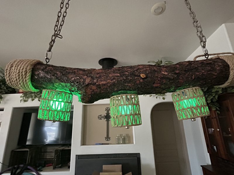 Rustic Log Chandelier – Handcrafted Elegance with Warm Glow - Image 11