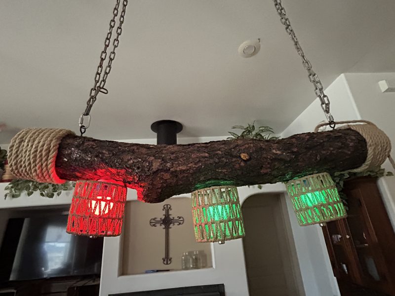 Rustic Log Chandelier – Handcrafted Elegance with Warm Glow - Image 10