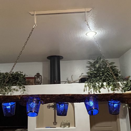 Handcrafted Rustic 5-Light Log Chandelier