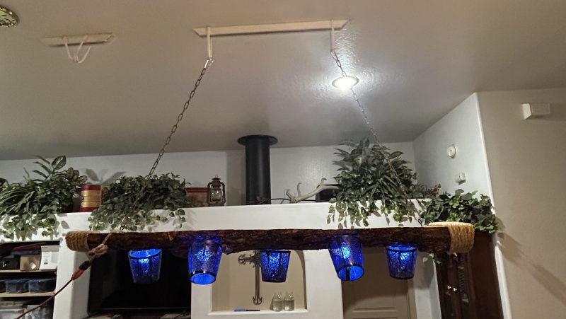 Handcrafted Rustic 5-Light Log Chandelier