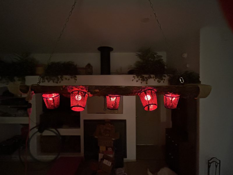 Handcrafted Rustic 5-Light Log Chandelier - Image 10